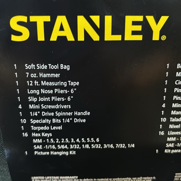 Stanley 38-Piece Household Tool Set with Soft Case NWT - Picture 6 of 10